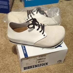 Birkenstock White Oxford Derbys Casual Shoes